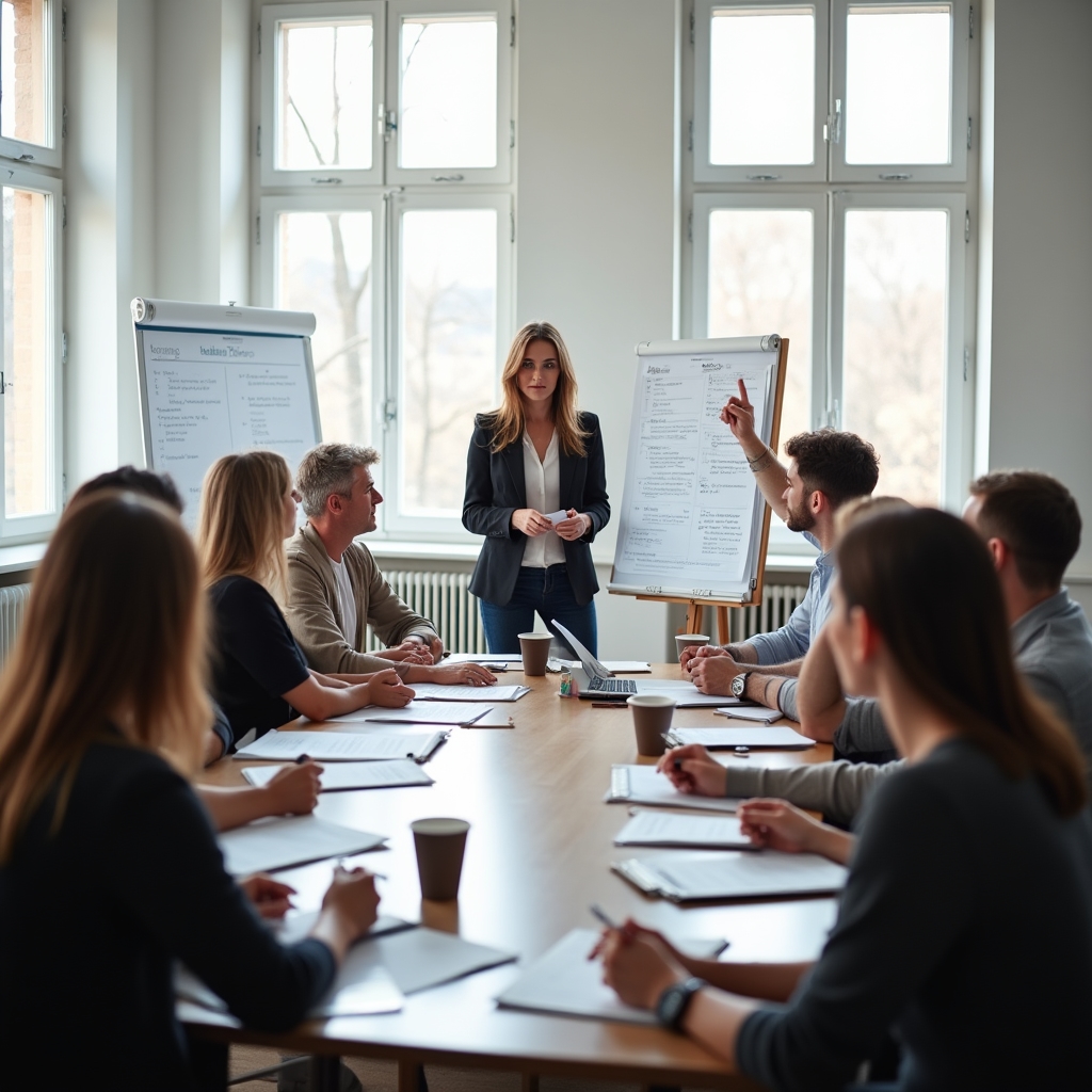 Gruppenworkshop für Ferienvermieter mit interaktiven Übungen